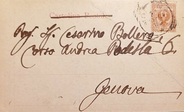 Cartolina - Bologna - Monumento V. Emanuele - 1904