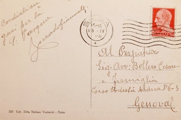 Cartolina - Siena - Cimitero della Misericordia - La Pietà …