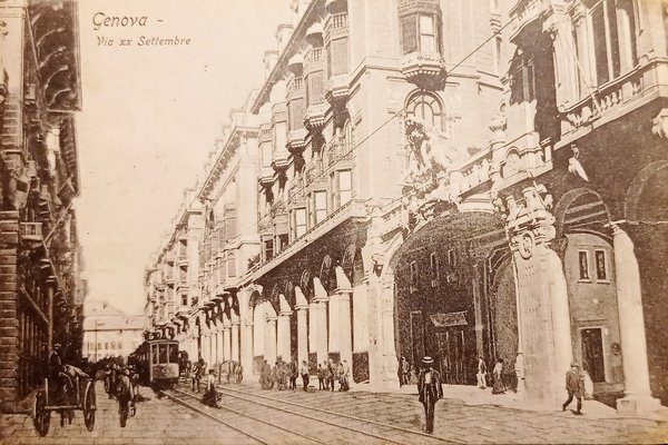Cartolina - Genova - Via XX Settembre - 1922