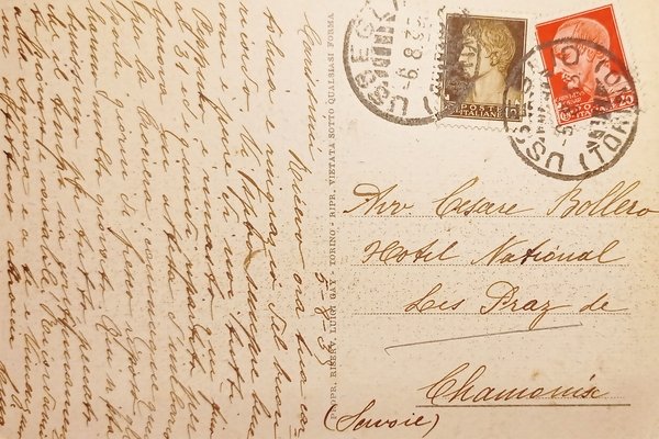 Cartolina - Usseglio - Albergo Ristorante d'Usseglio - 1935