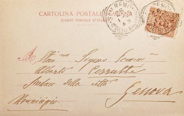 Cartolina - Sanremo - Villa Clementina - 1905