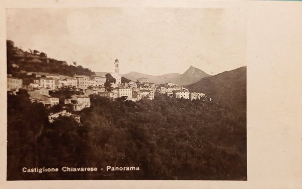 Cartolina - Castiglione Chiavarese - Panorama - 1928