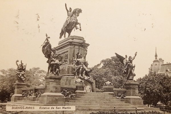 Cartolina - Buenos Aires - Estatua de San Martin - …