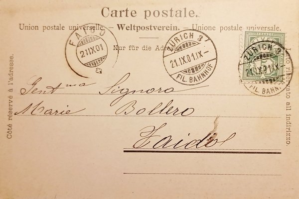 Cartolina - Svizzera - Zürich - Am Alpenquai - 1901