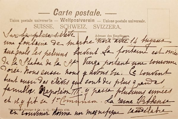 Cartolina - Svizzera - Gruss aus Einsiedeln - 1900 ca.