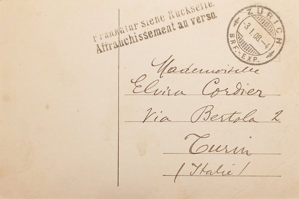 Cartolina - Svizzera - Zürich vom Polytechnikum - 1908