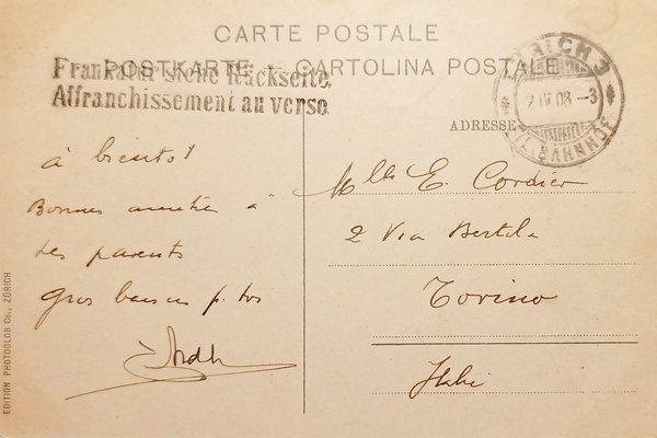 Cartolina - Svizzera - Zürich - Grossmunster und die Alpen …