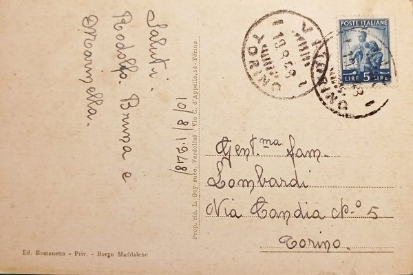 Cartolina - Viù - Frazione Maddalene - Panorama - 1948