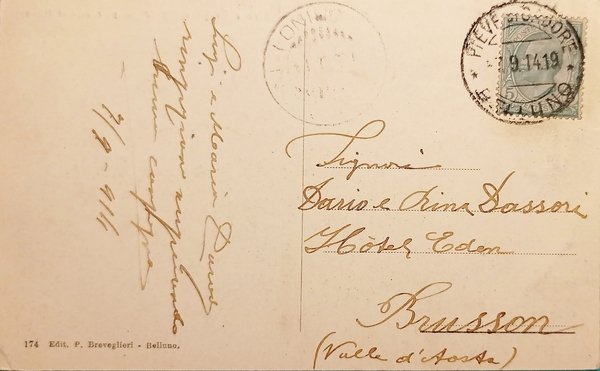 Cartolina - Pieve di Cadore colle Marmarole - Care al …