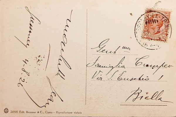 Cartolina - Gressoney - La Trinitè Monte Rosa - 1926