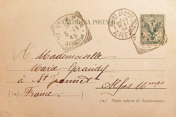 Cartolina - Ventimiglia - Passerella sul Roja veduta del Capo …