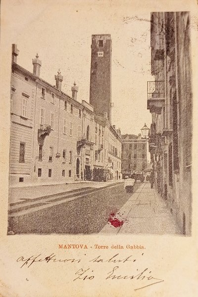 Cartolina - Mantova - Torre della Gabbia - 1908
