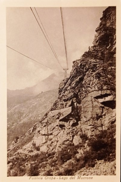 Cartolina - Funivia Oropa - Lago del Mucrone - 1927