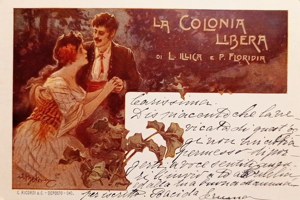 Cartolina La Colonia Libera - Di L Illica E P. …