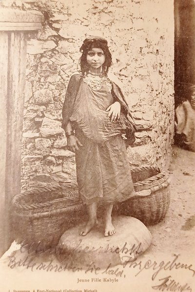 Cartolina - Colonie - Jeune Fille Kabyle - 1914
