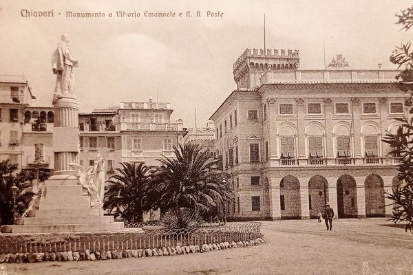 Cartolina - Chiavari - Monumento a Vittorio Emanuele e R. …
