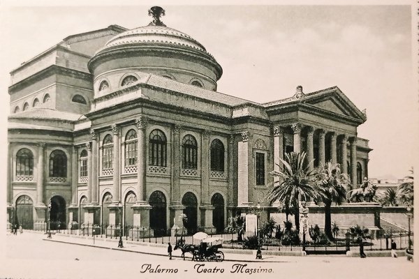 Cartolina - Palermo - Teatro Massimo - 1900 ca.