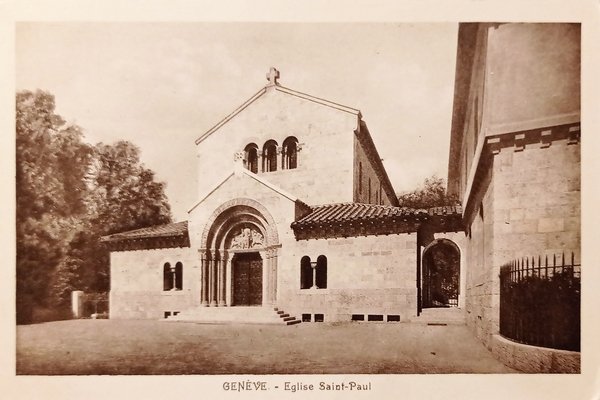 Cartolina - Svizzera - Genève - Eglise Saint-Paul - 1930 …