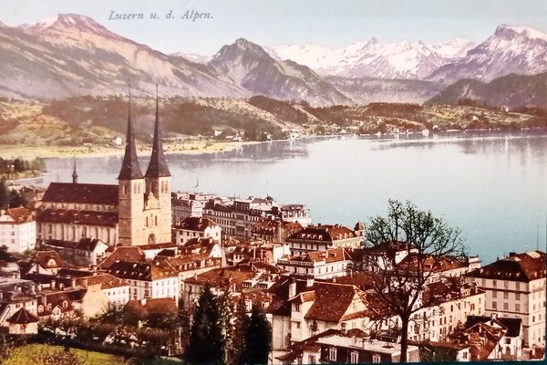 Cartolina - Svizzera - Luzern und die Alpen - 1900 …