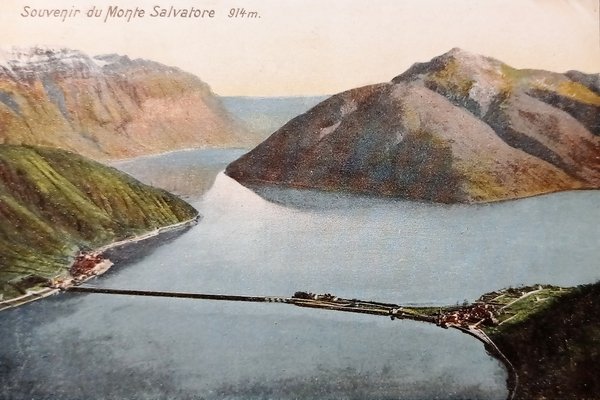 Cartolina - Svizzera - Souvenir du Monte Salvatore - 1900 …