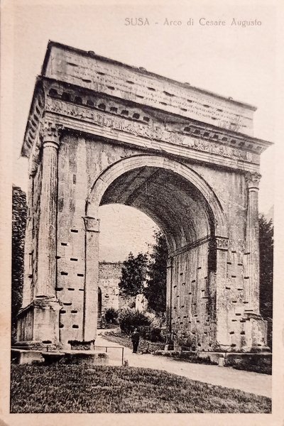 Cartolina - Susa - Arco di Cesare Augusto - 1920 …