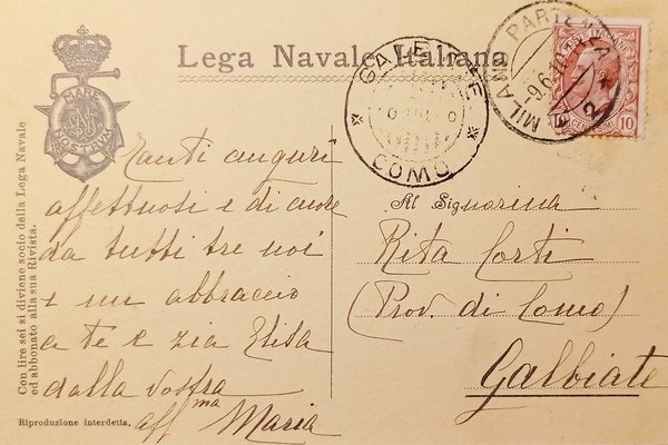 Cartolina - S. M. a bordo della R. Nave Vittorio … | Immagine Gallery 2
