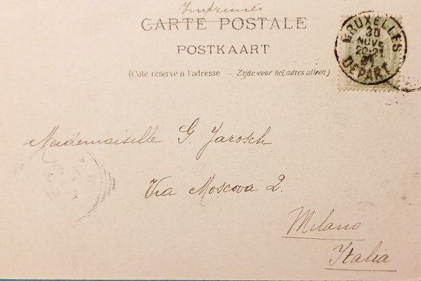 Cartolina - Bruxelles - La Laiterie du Bois - 1901