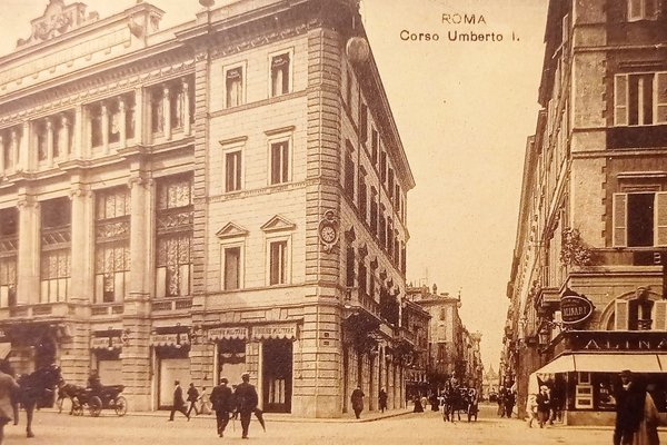 Cartolina - Roma - Corso Umberto I - 1918