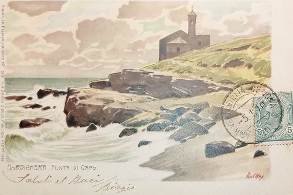 Cartolina - Bordighera - Punta di Capo - 1910 | Immagine principale