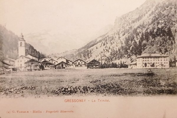 Cartolina - Gressoney - La Trinitè - 1900 ca.