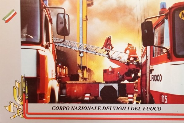 Cartolina Corpo Nazionale Vigili Fuoco - Intervento Soccorso Scala Aerea …