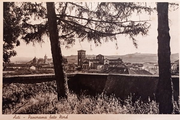 Cartolina - Asti - Panorama lato Nord - 1935 ca.