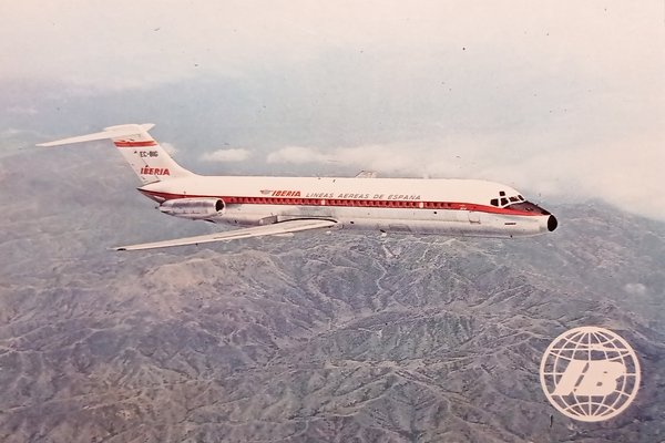 Cartolina Aeronautica - Iberia - Jet Douglas DC-9 Serie 30 …