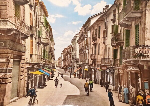 Cartolina - Asti - Corso Vittorio Alfieri - 1950 ca.