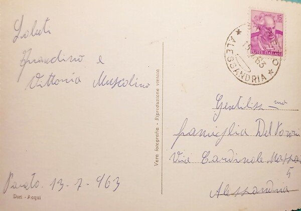 Cartolina - Pareto ( Alessandria ) - Panorama - 1963