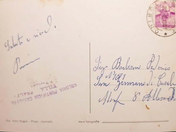 Cartolina - Prali ( Torino ) - Villa - 1966