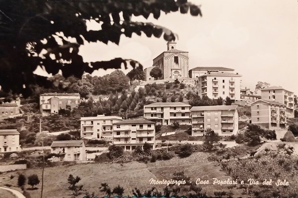 Cartolina - Montegiorgio - Case Popolari e Via del Sole …