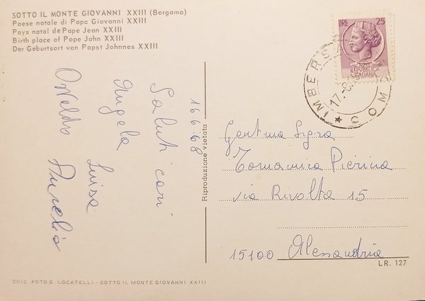 Cartolina - Sotto il Monte Giovanni XXIII - Bergamo - …