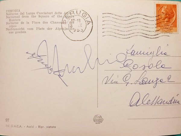 Cartolina - Perugia - Notturno dal Largo Cacciatori delle Alpi …