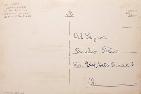 Cartolina - Novi Ligure - Il nuovo Grattacielo - 1950 …