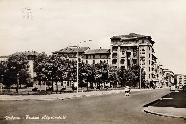 Cartolina - Milano - Piazza Aspromonte - 1959