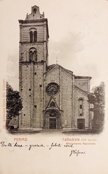 Cartolina - Fermo - Cattedrale - Monumento Nazionale - 1903