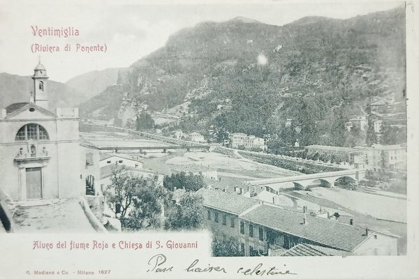 Cartolina - Ventimiglia ( Riviera di Ponente ) - Chiesa …