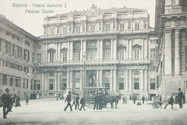 Cartolina - Genova - Piazza Umberto I - Palazzo Ducale …
