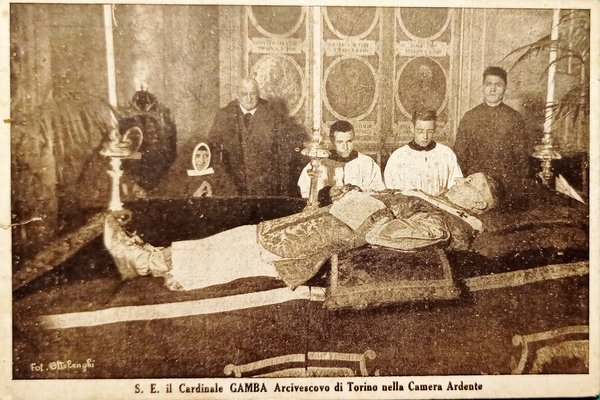 Cartolina S. E. Cardinale Gamba Arcivescovo di Torino nella Camera …