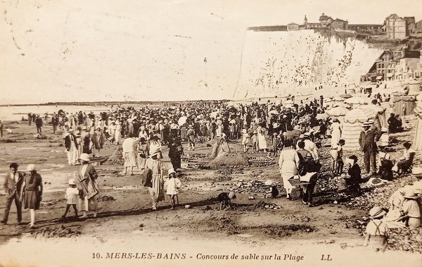 Cartolina - Francia - Mer-Les-Bains - Concours de sable sur …