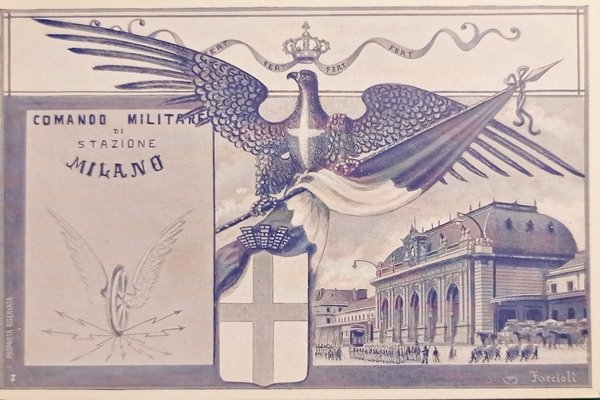 Cartolina Militare - Comando Militare di Stazione Milano - 1900 …