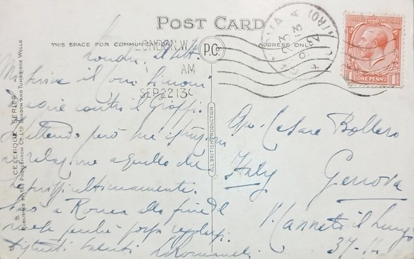 Cartolina - London - Charing Cross and Strand - 1913