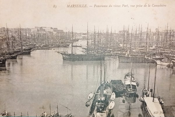 Cartolina - Marseille - Panorama du vieux Port - Vue …
