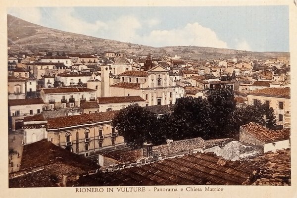 Cartolina - Rionero in Vulture - Panorama e Chiesa Matrice …